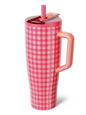 Brumate x Madi Nelson Pink & Orange Gingham 40oz Era Flip